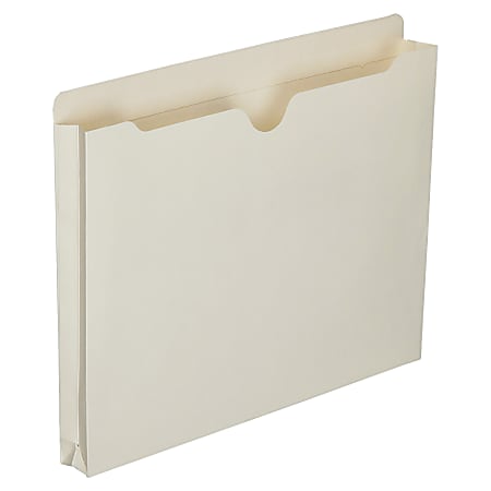 SKILCRAFT® Manila Double-Ply Tab Expanding File Jackets, 1" Expansion, Letter Size Paper, 8 1/2" x 11", 30% Recycled, Box Of 50