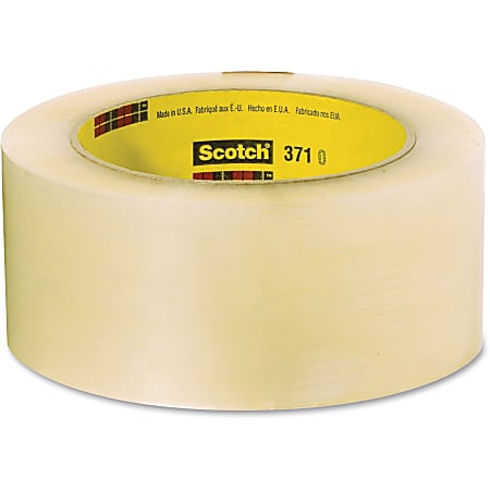 Scotch Box-Sealing Performance Tape 371 - 54.68 yd Length x 2.83" Width - 1.6 mil Thickness - 3" Core - Synthetic Rubber - Polypropylene Film Backing - 24 / Carton - Clear