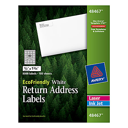 Avery® Easy Peel® EcoFriendly Permanent Inkjet/Laser Return