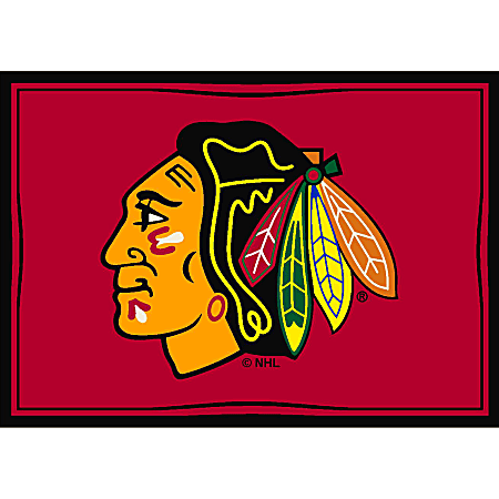 Imperial NHL Spirit Rug, 4' x 6', Chicago Blackhawks