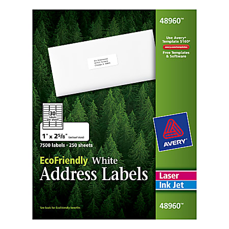 Easy peel labels use avery template 5160