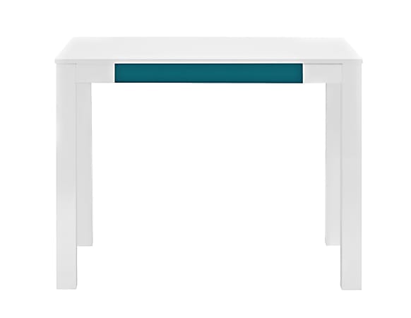 Ameriwood™ Home Parsons 39"W Computer Desk With Drawer, Teal/White