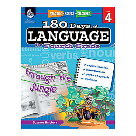 Shell Education 180 Days Of Language Workbook, Grade 4