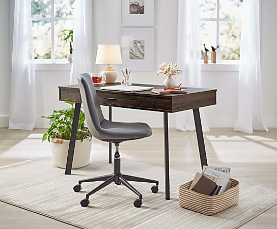 Dark brown clearance computer desk