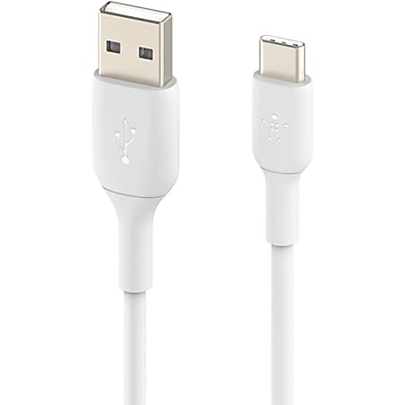 Belkin BoostCharge USB-C to USB-A Cable (1 meter/3.3 foot, White) - 3.28 ft USB/USB-C Data Transfer Cable - CAB001BT1MWH