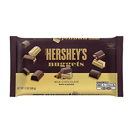 Hershey's® NUGGETS Milk Chocolate With Almonds, 12 Oz, Pack Of 3 Bags
