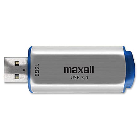 Maxell 16GB USB 3.0 Flash Drive - 16 GB - USB 3.0 - Lifetime Warranty