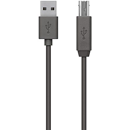 Belkin USB Data Transfer Cable - 5.91 ft USB Data Transfer Cable - First End: USB 2.0 Type A - Second End: USB Type B - Black