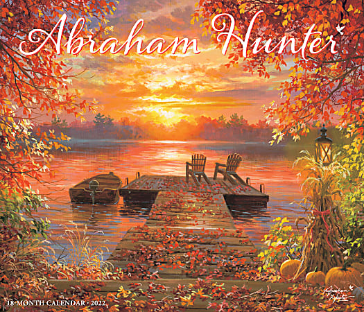 Willow Creek Press Art & Design Monthly Wall Calendar, 12" x 12", Abraham Hunter, January To December 2022
