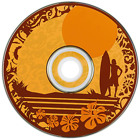 Memorex® Designer CD-R Recordable Media, Beach Design, 700MB/80 Minutes, Pack Of 10