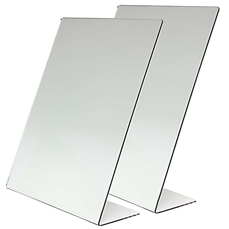 Creativity Street 1-Sided Self-Portrait Mirrors, 8-1/2" x 11", Silver, Pack Of 2 Mirrors