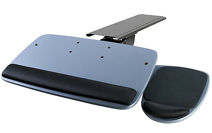 Mount-It! MI-7137 Adjustable Keyboard And Mouse Tray, 20-1/2", Blue