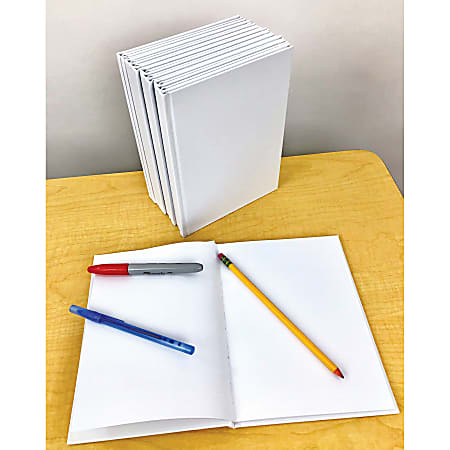 White Hardcover Blank Book 6 W X 8 H 14 Blank Pages No Ash 10700 for sale online 