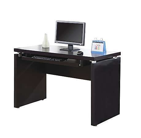 Monarch Specialties 48"W Computer Desk With Keyboard Tray, Cappuccino