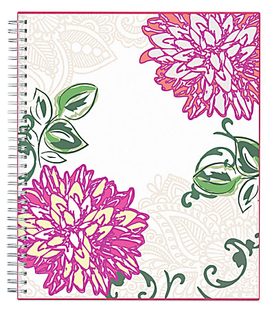 Blue Sky™ Monthly Planner, 10" x 8", Dahlia, January to December 2019