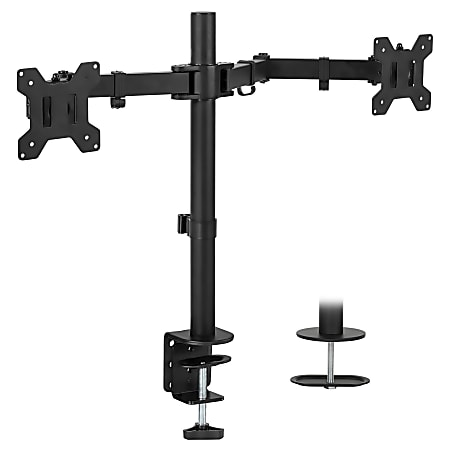 Dual-Monitor Arm for up to 27” Monitors - Monitor Mounts