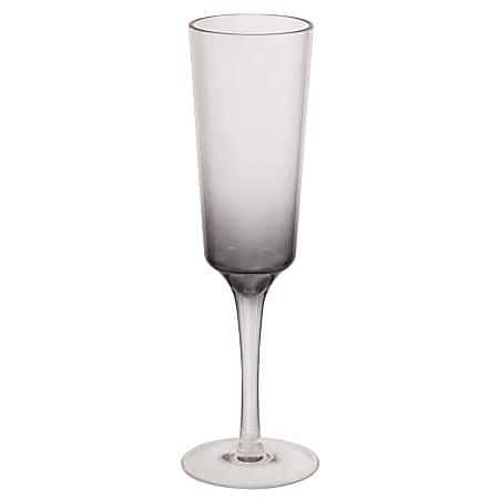 Amscan Ombre Plastic Champagne Flutes, 6 Oz, Gray, Pack Of 2 Glasses