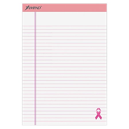Ampad® Esselte Breast Cancer Awareness Writing Pads, 8 1/2