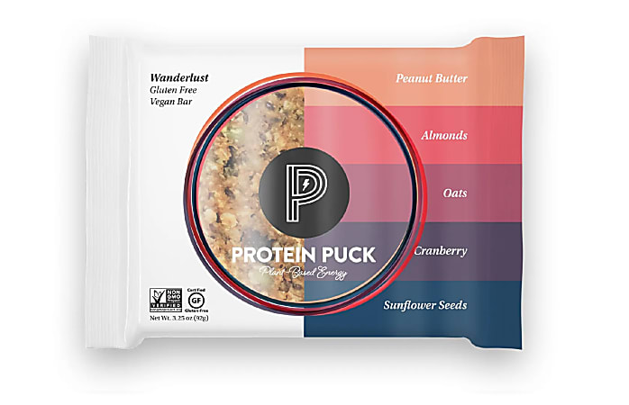 Protein Puck™ Peanut Butter/Almond/Cranberry Protein Bars, 3.25 Oz, Box Of 16