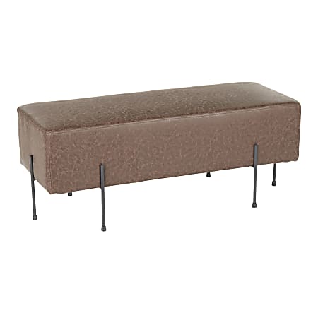 LumiSource Daniella Bench, Black/Espresso