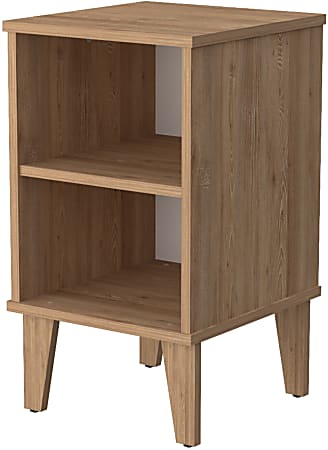 Inval Open Shelf Nightstand, 23”H x 13"W x 13-3/4"D, Amaretto