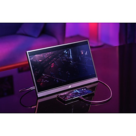 Asus ROG Strix XG16AHPE 15.6 Full HD Gaming LCD Monitor 169 Black 16 Class  In plane Switching IPS Technology 1920 x 1080 G sync 300 Nit 3 ms 144 Hz  Refresh Rate HDMI - Office Depot