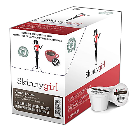 Skinnygirl Single-Serve K-Cup Coffee, Americano Espresso Roast, Box Of 24 Pods