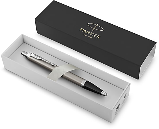 Parker® IM Ballpoint Pen, Medium Point, 0.7 mm, Silver Barrel, Blue Ink