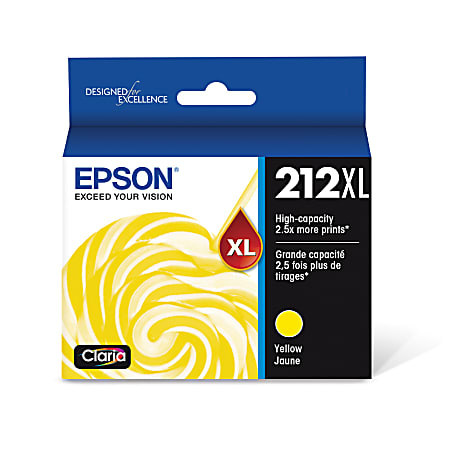 Epson® 212XL Claria® Yellow High-Yield Ink Cartridge, T212XL420-S