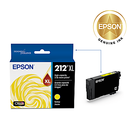 Epson 212XL Claria Yellow High Yield Ink Cartridge T212XL420 S