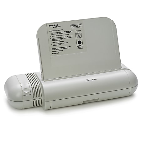 Swingline® Model 525 3-Hole Electric Punch, White
