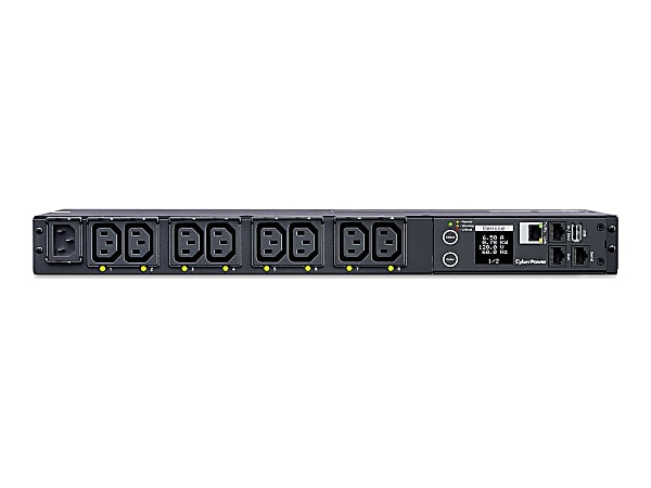 CyberPower Switched Series PDU41004 - Power distribution unit (rack-mountable) - AC 100-240 V - 1-phase - Ethernet, serial - input: IEC 60320 C14 - output connectors: 8 (power IEC 60320 C13) - 1U - 10 ft cord - black