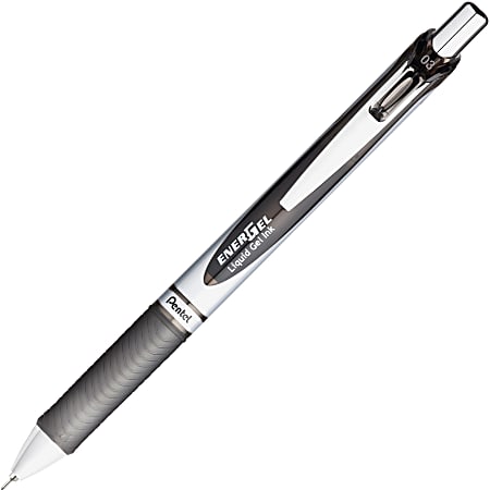 EnerGel Deluxe RTX Retractable Pen, Extra-Fine Point, 0.3 mm, Black Barrel, Black Ink