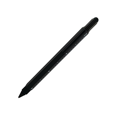 Monteverde® One Touch Tool Pencil, 0.9 mm, #2 Soft, Black Barrel, Black Lead