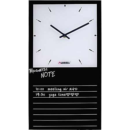 Lorell Wall Clock - Analog - Black