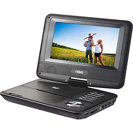 Naxa NPD-703 Portable DVD Player - 7" Display - Black - DVD-R, CD-R - JPG - DVD Video - 16:9 - CD-DA - 1 x Headphone Port(s) - USB - Lithium (Li)