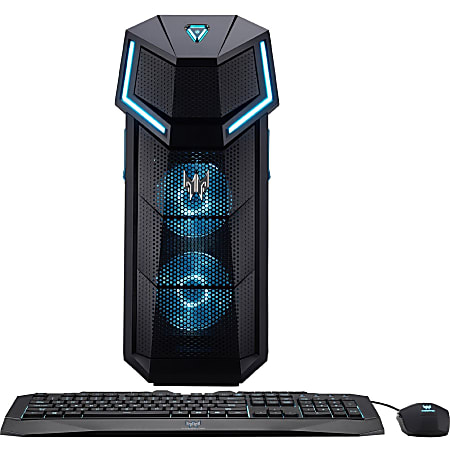 Acer Predator Predator PO5-610 Gaming Desktop Computer - Intel Core i7 9th Gen i7-9700K Octa-core (8 Core) 3.60 GHz - 16 GB RAM DDR4 SDRAM - 2 TB HDD - 512 GB SSD - Windows 10 Pro 64-bit - NVIDIA GeForce RTX 2070 8 GB - DVD-Writer - IEEE 802.11ac - 730 W
