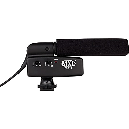 MXL Field Recording FR-310 Microphone - Mono - 40 Hz to 20 kHz - Plug-in - Electret Condenser, Condenser - Shotgun - XLR