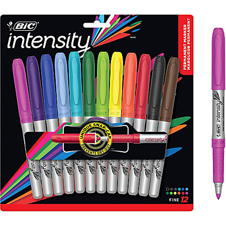BIC Mark it Gripster Permanent Markers Fine Point Assorted Ink