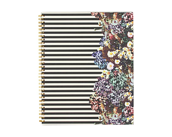 Nicole Miller Weekly/Monthly Wire-O Planner, 8 1/2" x 11", 50% Recycled, Flower, January-December 2016