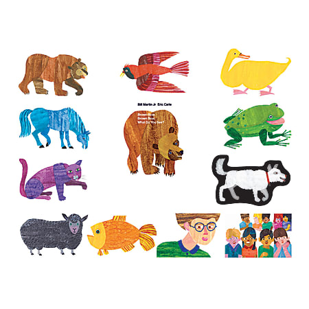 Little Folk Visuals Eric Carle Brown Bear, Brown Bear, What Do You See? Flannel Board Set, Multicolor, Grades Pre-K - 5