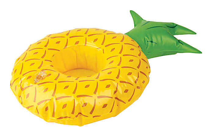 Office Depot® Brand Inflatable Cup Holder, 16 Oz, Pineapple