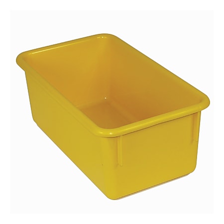 Romanoff Stowaway® Tray Without Lid, Medium Size, Yellow, Pack Of 5