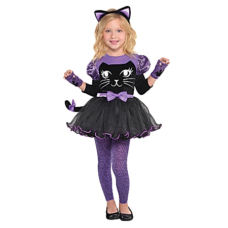 Amscan Miss Meow Girls' Halloween Costume, Small