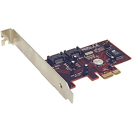 Addonics 2 Port SATA II PCI Express Controller Card - PCI Express - 300MBps - 2 x 7-pin Serial ATA II - External SATA