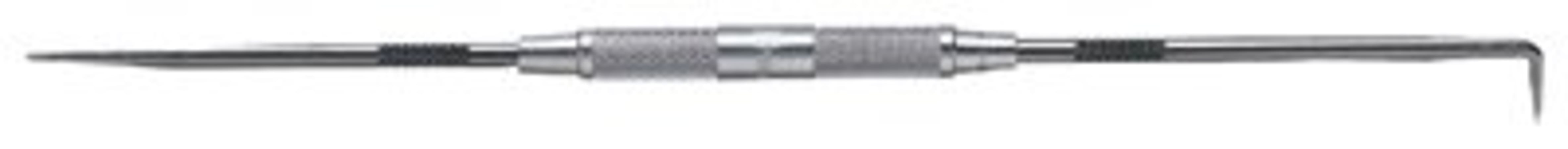Two Point Scribers, 8 1/2 in, Threaded Steel, Straight Point; Short Bent Point