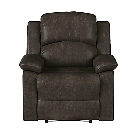 Black suede recliner best sale