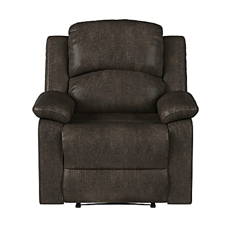 Relax A Lounger Dorian Faux Suede Manual Recliner,