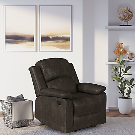 Lifestyle solutions reynolds shop manual recliner faux suede