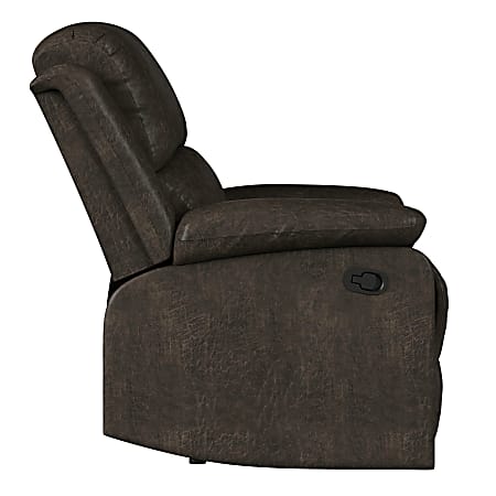 Lifestyle solutions reynolds manual recliner faux suede clearance